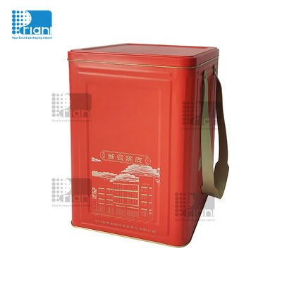 Buy Personalized Square Airtight Tea Tin Canisters Rectangular Embossed Packaging Box online manufacture