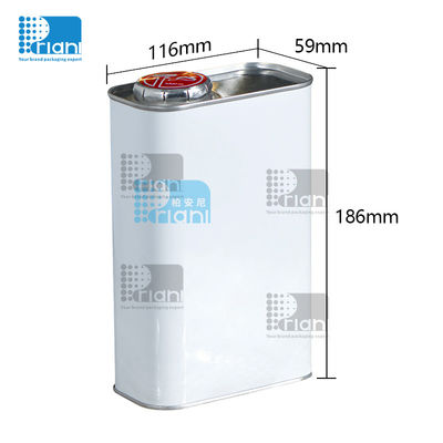 Buy Square Iron Cans 0.5L Empty Paint Tins , Oil Lubricant Tin Buckets For Motor online manufacture