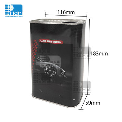kopen Lichtgewicht vierkant blikblikken 1 liter lak coating tin metal jerry auto verf tin container online manufacture