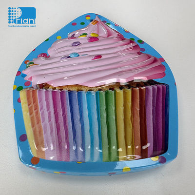 Buy Customizable Metal Tinplate Shape Gift Tin Cans In Shapes Round Rectangular For Pet Canned Package Printing online manufacture