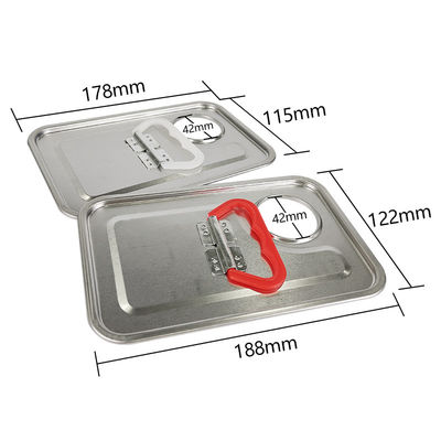 comprar Envases de pintura de hojalata cuadrada Componentes personalizados con mango / tapa online manufacture