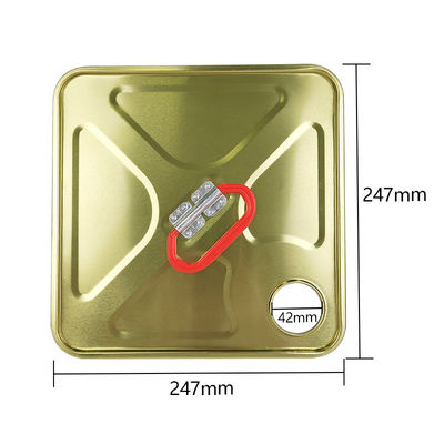 কেনা 18L 20L স্কয়ার টিন আনুষাঙ্গিক L237*W237 কাস্টমাইজড হ্যান্ডেল / ক্যাপ সহ online manufacture