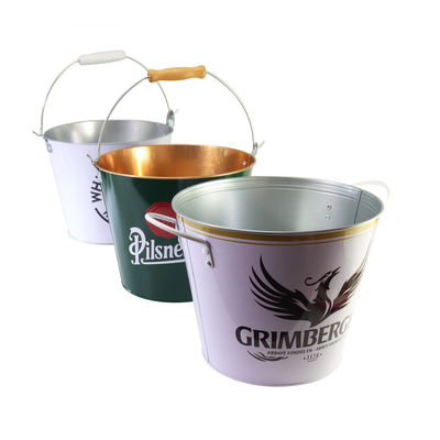 comprar Envases de lata metálica galvanizadas redondas resistentes a la corrosión Cubo de hielo de metal galvanizado con abrebotellas online manufacture