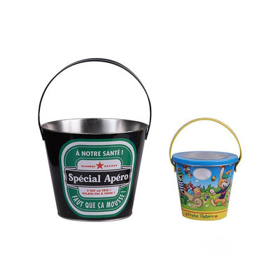 Buy 4 Color Metal Tin Cans Wine Bucket Round 5L 10L Large Ice Bucket online manufacture