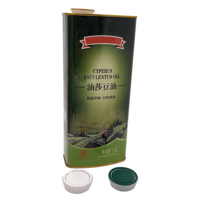 Buy Rectangle 1-3 Liter Olive Oil Tin Cans Print Empty Tin Containers online manufacture