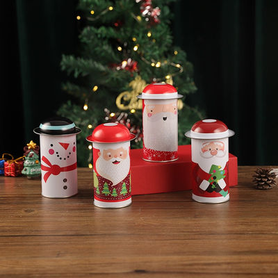comprar 0.35mm regalo de Navidad Caja de lata de hierro personalizado 4 colores de revestimiento UV Contenedores de lata de dulces online manufacture