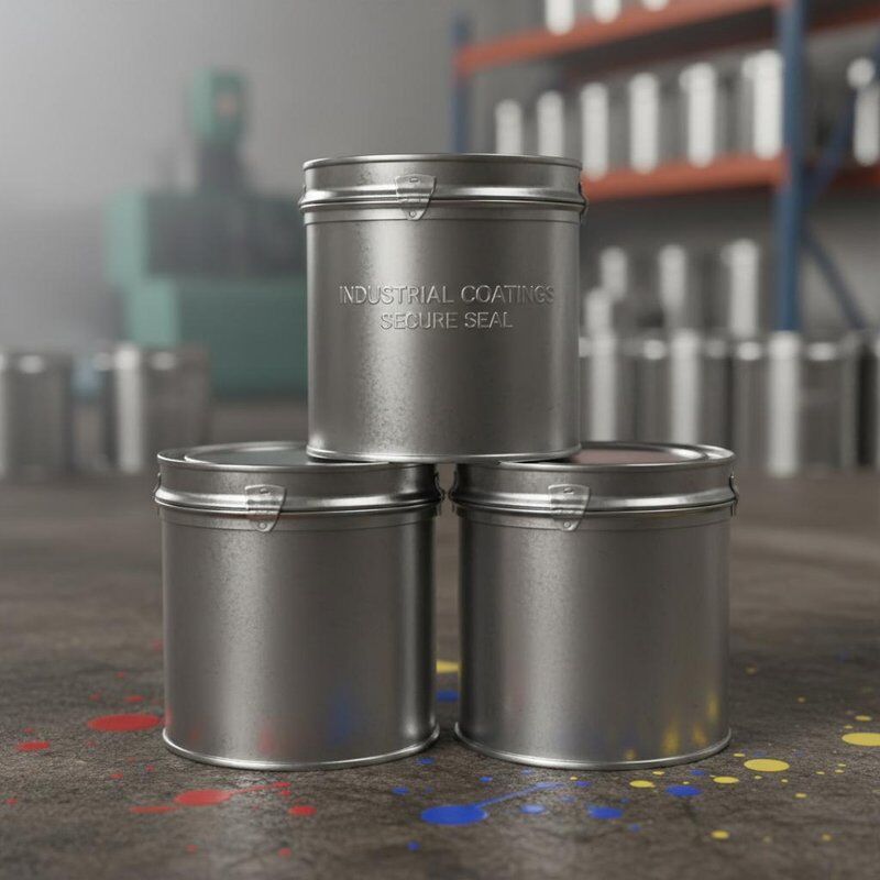 Rust-resistant Paint Tin Cans with Pressure Cap Lug Lid