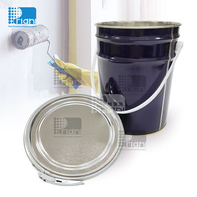 6.5 Liter Paint Bucket 0.28mm Thickness Coating Metal Pail With Handle ขวดผิวเคลือบผิวเคลือบ