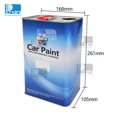 สีรถยนต์ สี่เหลี่ยมกระป๋องหมึก 4L ถังโลหะทรงสี่เหลี่ยมที่มีฝา