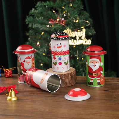Christmas Gift Tin Box Custom Tin Cans Ring Pull Easy Open Metal Iron Cans